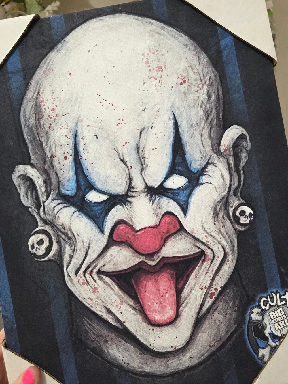 Cult Art Killer Creepy Clown Wall Art Halloween‎ Decor Funhouse Carnival Horror